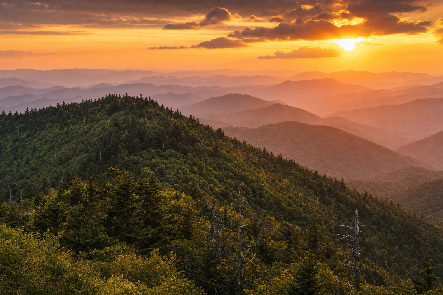 Great Smoky Mountains from Johnson City, TN